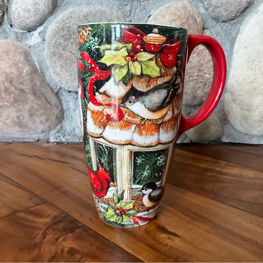Lang Cardinal House 18 oz Ceramic Latte Mug  Susan Winget